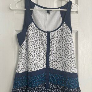 Sperry Top-Sider Anchor Print Nautical Coastal Blue White Dress | Small | EUC